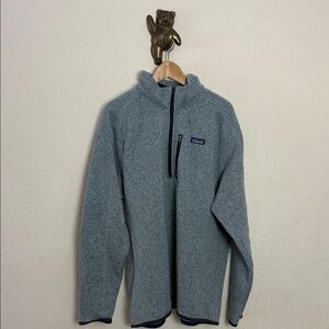 Patagonia Men's Half Zip-Up Sweater in Gray/blue size XXL my